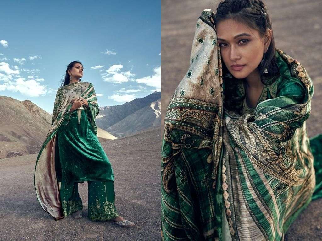 RUHANYAT BY AIQA 256 TO 263 SERIES SUITS BEAUTIFUL FANCY COLORFUL STYLISH PARTY WEAR & OCCASIONAL WEAR VELVET EMBROIDERY DRESSES AT WHOLESALE PRICE
