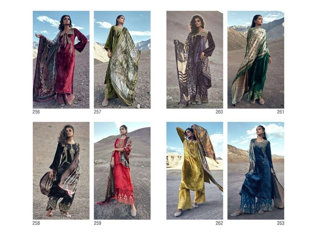 RUHANYAT BY AIQA 256 TO 263 SERIES SUITS BEAUTIFUL FANCY COLORFUL STYLISH PARTY WEAR & OCCASIONAL WEAR VELVET EMBROIDERY DRESSES AT WHOLESALE PRICE