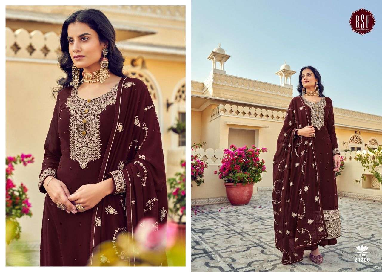 ZARIYA VOL-2 BY RIDDHI SIDDHI FASHION 21301 TO 21306 SERIES BEAUTIFUL SHARARA SUITS COLORFUL STYLISH FANCY CASUAL WEAR & ETHNIC WEAR FAUX GEORGETTE DRESSES AT WHOLESALE PRICE