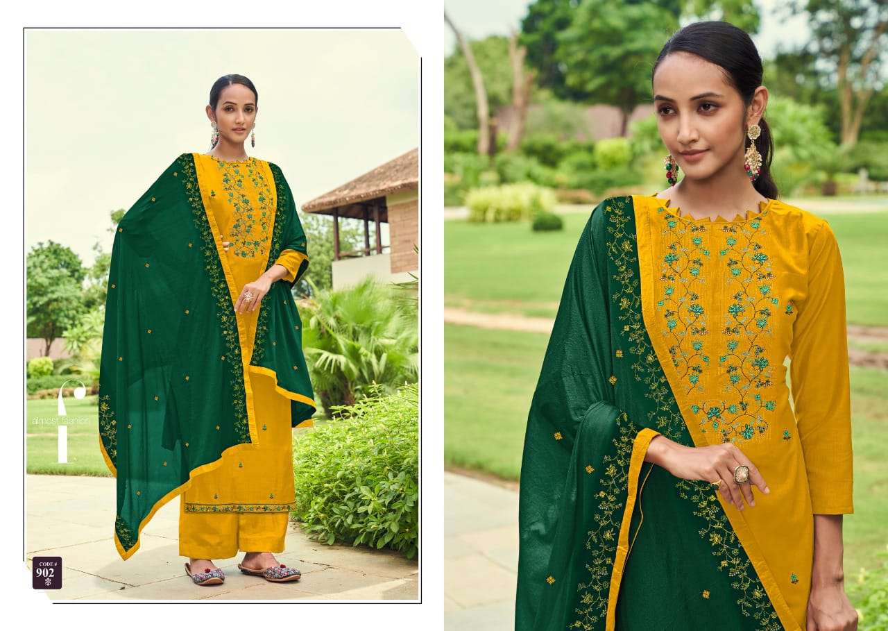 ASTRO BY CHERRY 901 TO 904 SERIES BEAUTIFUL STYLISH SUITS FANCY COLORFUL CASUAL WEAR & ETHNIC WEAR & READY TO WEAR PARAMPARA SILK DRESSES AT WHOLESALE PRICE