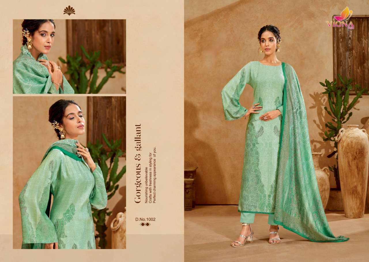 AIKA BY VIONA SUITS 1001 TO 1008 SERIES BEAUTIFUL SUITS STYLISH FANCY COLORFUL PARTY WEAR & OCCASIONAL WEAR PURE PASHMINA DIGITAL PRINT DRESSES AT WHOLESALE PRICE