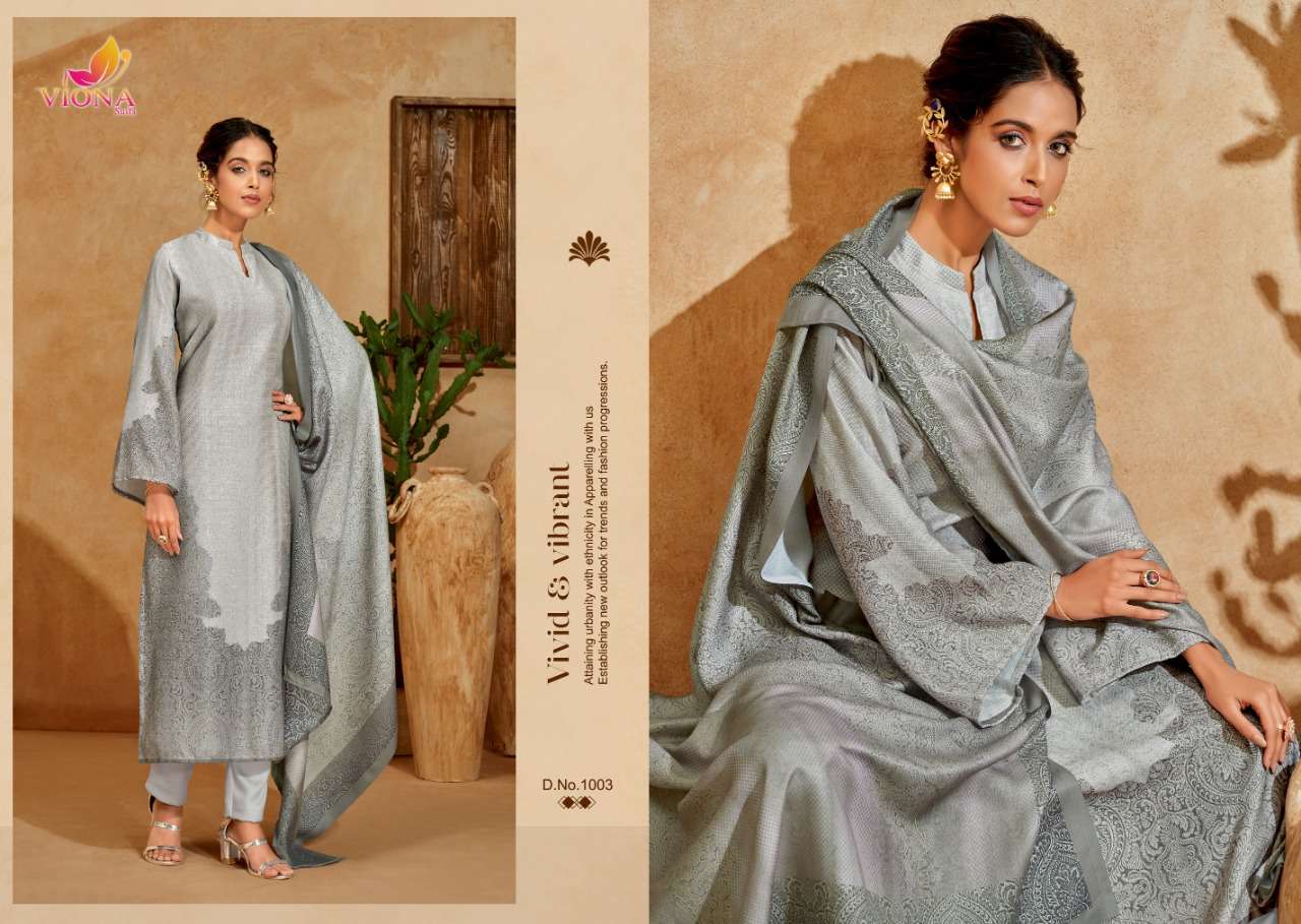 AIKA BY VIONA SUITS 1001 TO 1008 SERIES BEAUTIFUL SUITS STYLISH FANCY COLORFUL PARTY WEAR & OCCASIONAL WEAR PURE PASHMINA DIGITAL PRINT DRESSES AT WHOLESALE PRICE