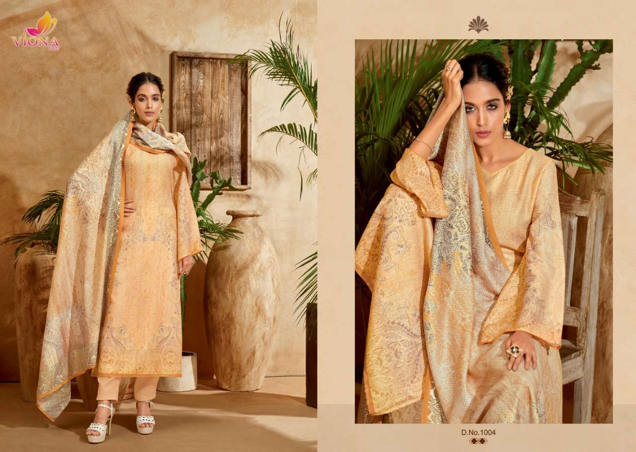 AIKA BY VIONA SUITS 1001 TO 1008 SERIES BEAUTIFUL SUITS STYLISH FANCY COLORFUL PARTY WEAR & OCCASIONAL WEAR PURE PASHMINA DIGITAL PRINT DRESSES AT WHOLESALE PRICE