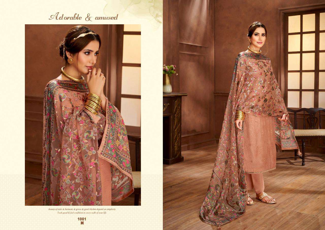 SANJEEVNI SILK BY SALVI FASHION 1001 TO 1006 SERIES BEAUTIFUL SUITS COLORFUL STYLISH FANCY CASUAL WEAR & ETHNIC WEAR PURE SILK EMBROIDERED DRESSES AT WHOLESALE PRICE