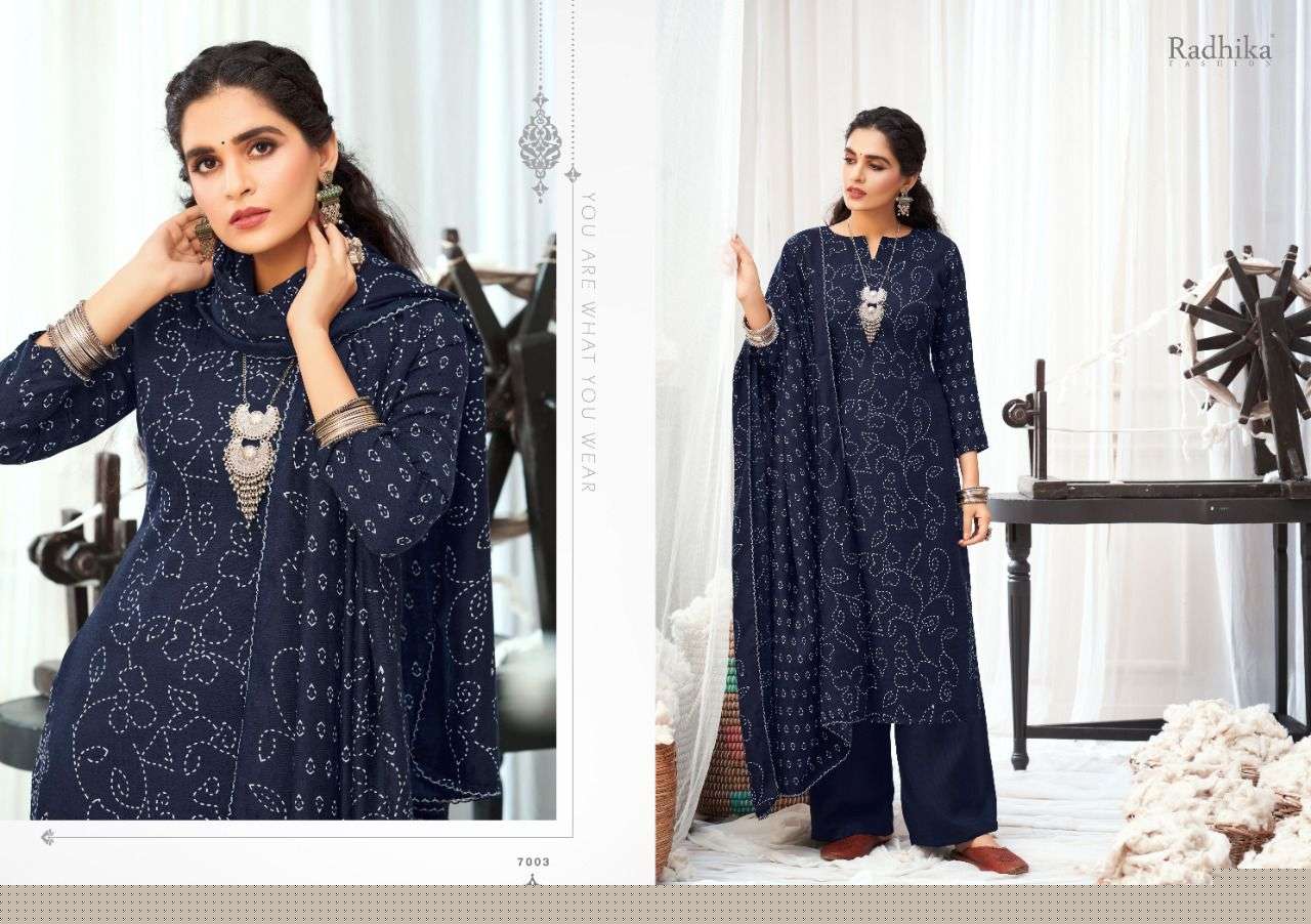 BANDHANI BY SUMYRA 7001 TO 7008 SERIES BEAUTIFUL SUITS STYLISH FANCY COLORFUL PARTY WEAR & OCCASIONAL WEAR PURE PASHMINA PRINT DRESSES AT WHOLESALE PRICE