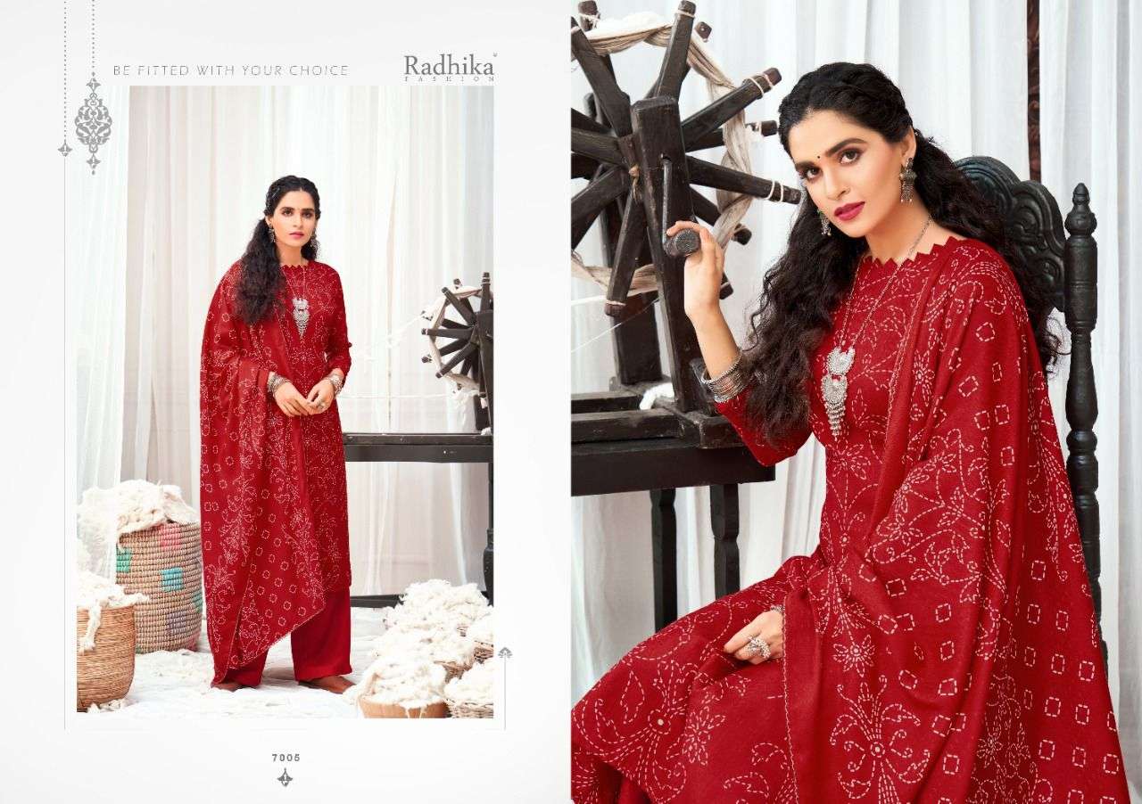BANDHANI BY SUMYRA 7001 TO 7008 SERIES BEAUTIFUL SUITS STYLISH FANCY COLORFUL PARTY WEAR & OCCASIONAL WEAR PURE PASHMINA PRINT DRESSES AT WHOLESALE PRICE