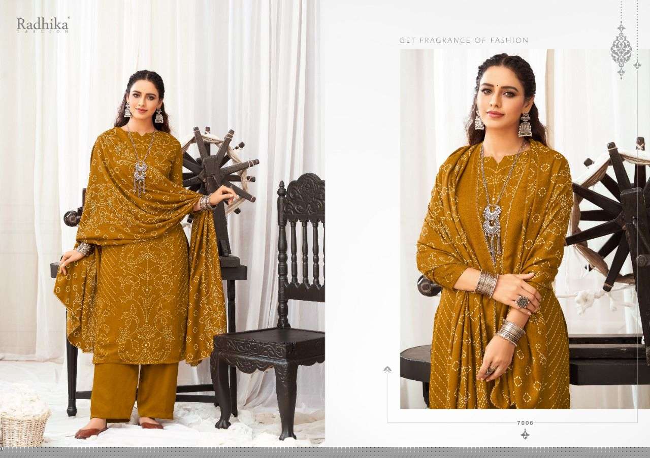 BANDHANI BY SUMYRA 7001 TO 7008 SERIES BEAUTIFUL SUITS STYLISH FANCY COLORFUL PARTY WEAR & OCCASIONAL WEAR PURE PASHMINA PRINT DRESSES AT WHOLESALE PRICE