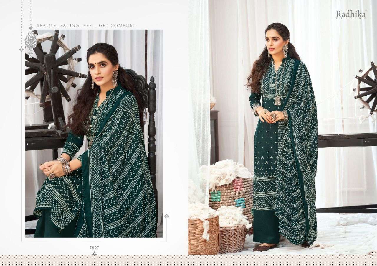 BANDHANI BY SUMYRA 7001 TO 7008 SERIES BEAUTIFUL SUITS STYLISH FANCY COLORFUL PARTY WEAR & OCCASIONAL WEAR PURE PASHMINA PRINT DRESSES AT WHOLESALE PRICE