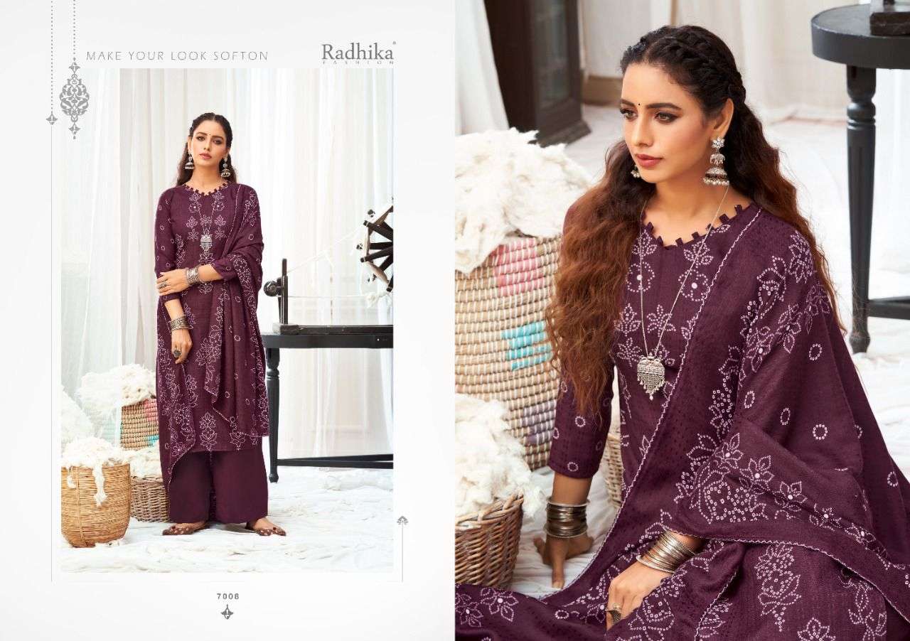 BANDHANI BY SUMYRA 7001 TO 7008 SERIES BEAUTIFUL SUITS STYLISH FANCY COLORFUL PARTY WEAR & OCCASIONAL WEAR PURE PASHMINA PRINT DRESSES AT WHOLESALE PRICE