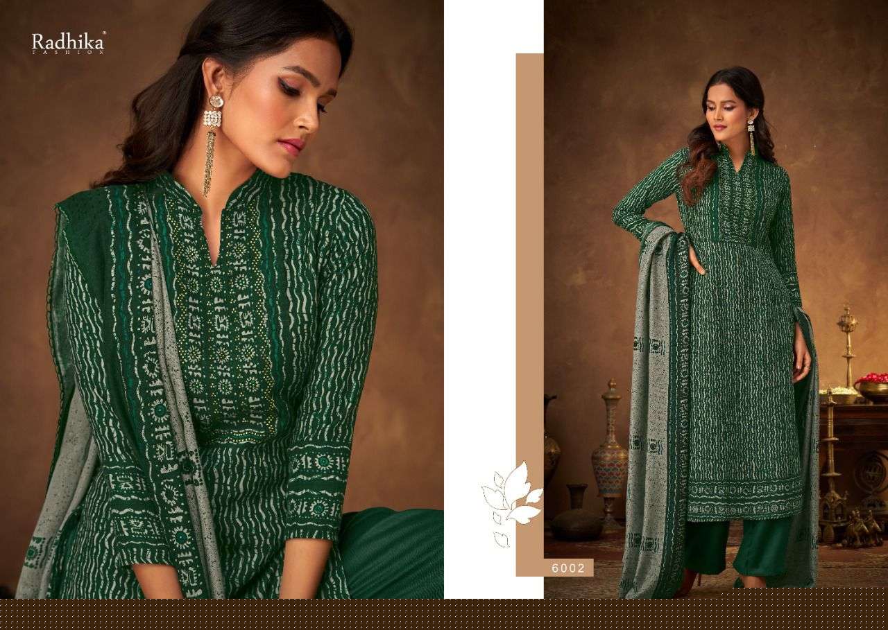 DORI BY SUMYRA 6001 TO 6008 SERIES BEAUTIFUL SUITS STYLISH FANCY COLORFUL PARTY WEAR & OCCASIONAL WEAR PURE PASHMINA PRINT DRESSES AT WHOLESALE PRICE