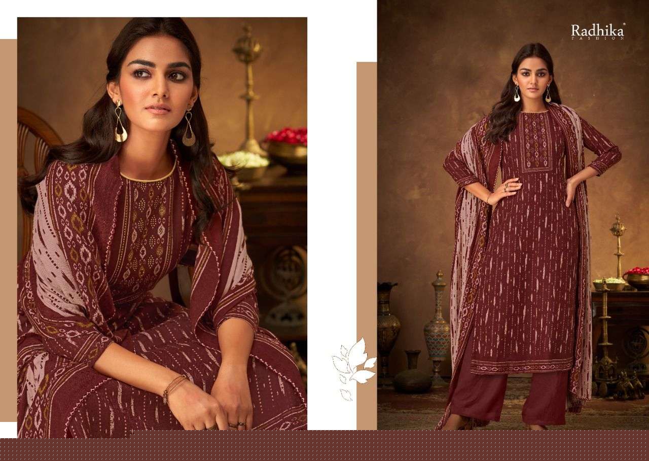 DORI BY SUMYRA 6001 TO 6008 SERIES BEAUTIFUL SUITS STYLISH FANCY COLORFUL PARTY WEAR & OCCASIONAL WEAR PURE PASHMINA PRINT DRESSES AT WHOLESALE PRICE
