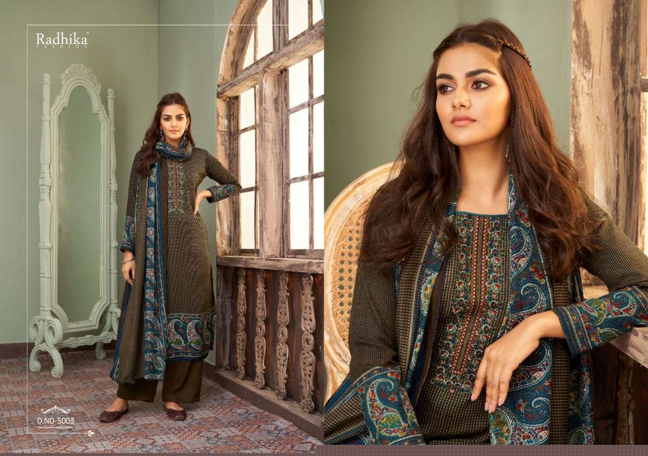 JOYAVA BY SUMYRA 5001 TO 5008 SERIES BEAUTIFUL SUITS STYLISH FANCY COLORFUL PARTY WEAR & OCCASIONAL WEAR PURE PASHMINA PRINT DRESSES AT WHOLESALE PRICE