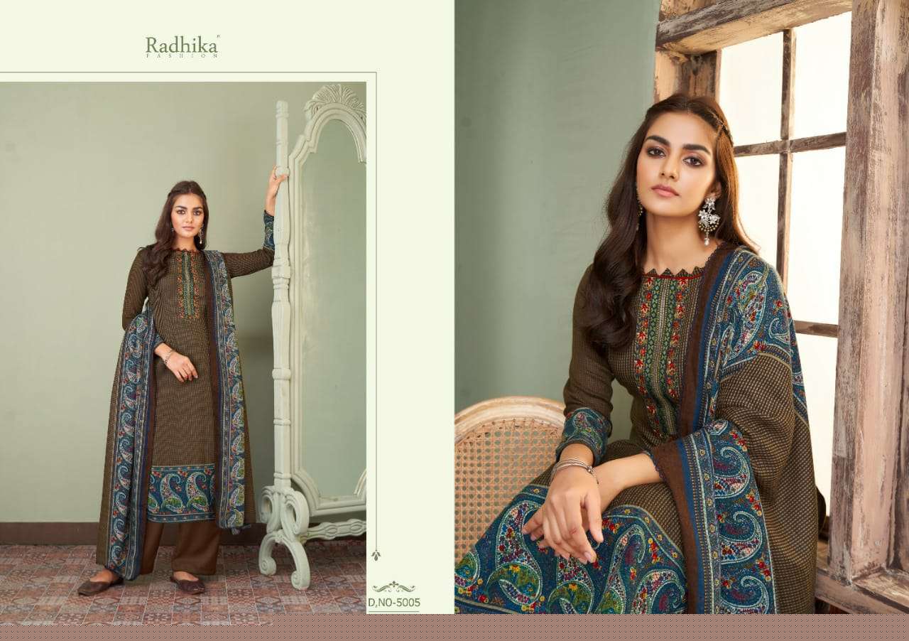JOYAVA BY SUMYRA 5001 TO 5008 SERIES BEAUTIFUL SUITS STYLISH FANCY COLORFUL PARTY WEAR & OCCASIONAL WEAR PURE PASHMINA PRINT DRESSES AT WHOLESALE PRICE