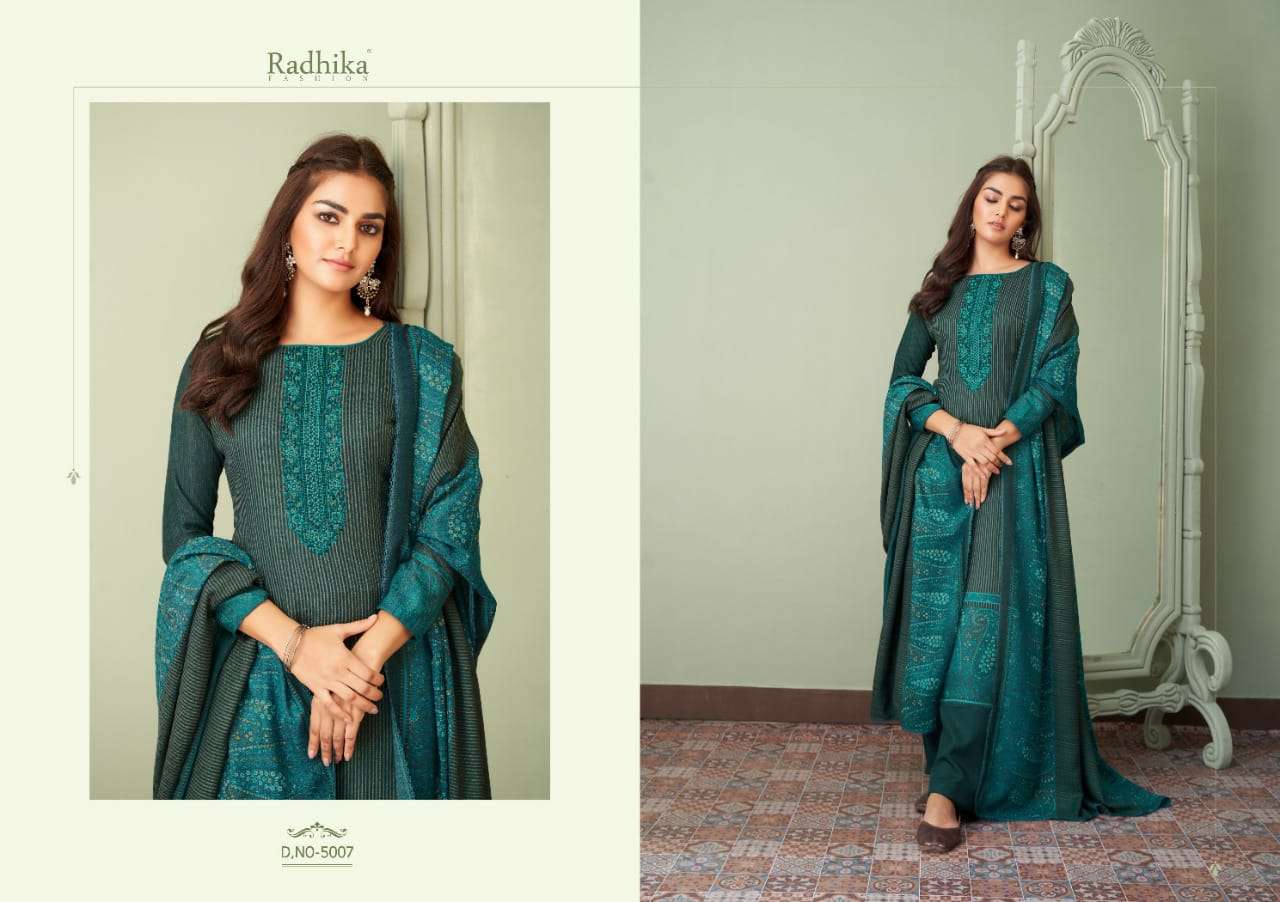 JOYAVA BY SUMYRA 5001 TO 5008 SERIES BEAUTIFUL SUITS STYLISH FANCY COLORFUL PARTY WEAR & OCCASIONAL WEAR PURE PASHMINA PRINT DRESSES AT WHOLESALE PRICE