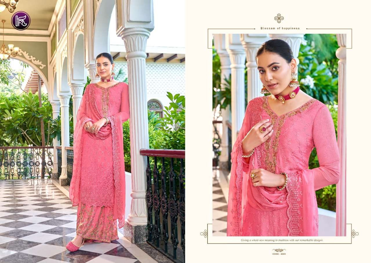 MOHINI BY KALA FASHION 4001 TO 4006 SERIES BEAUTIFUL STYLISH SUITS FANCY COLORFUL CASUAL WEAR & ETHNIC WEAR & READY TO WEAR PURE CHINNON DRESSES AT WHOLESALE PRICE