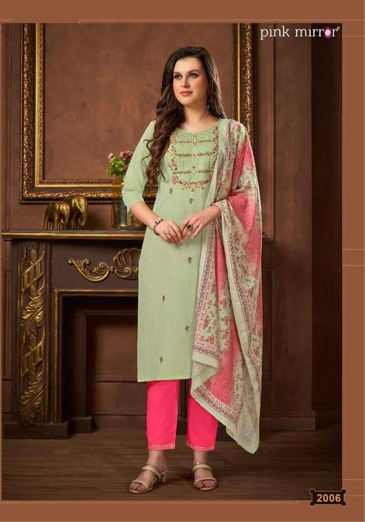 PRECIOUS VOL-2 BY PINK MIRROR 2001 TO 2006 SERIES BEAUTIFUL SUITS COLORFUL STYLISH FANCY CASUAL WEAR & ETHNIC WEAR PREMIUM VISCOSE SILK DRESSES AT WHOLESALE PRICE