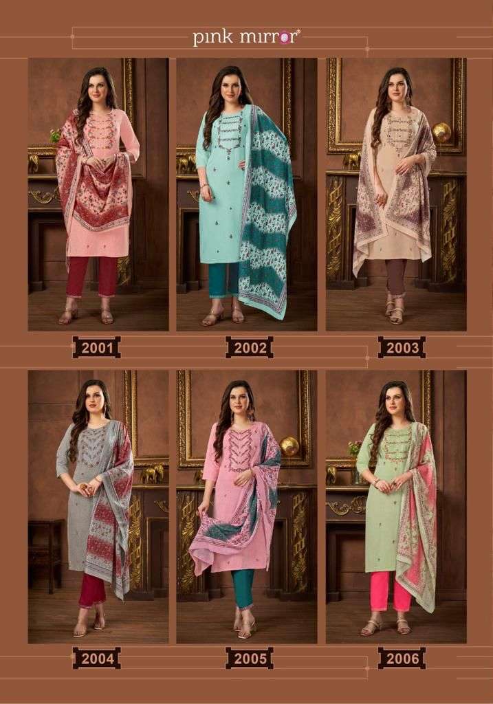 PRECIOUS VOL-2 BY PINK MIRROR 2001 TO 2006 SERIES BEAUTIFUL SUITS COLORFUL STYLISH FANCY CASUAL WEAR & ETHNIC WEAR PREMIUM VISCOSE SILK DRESSES AT WHOLESALE PRICE