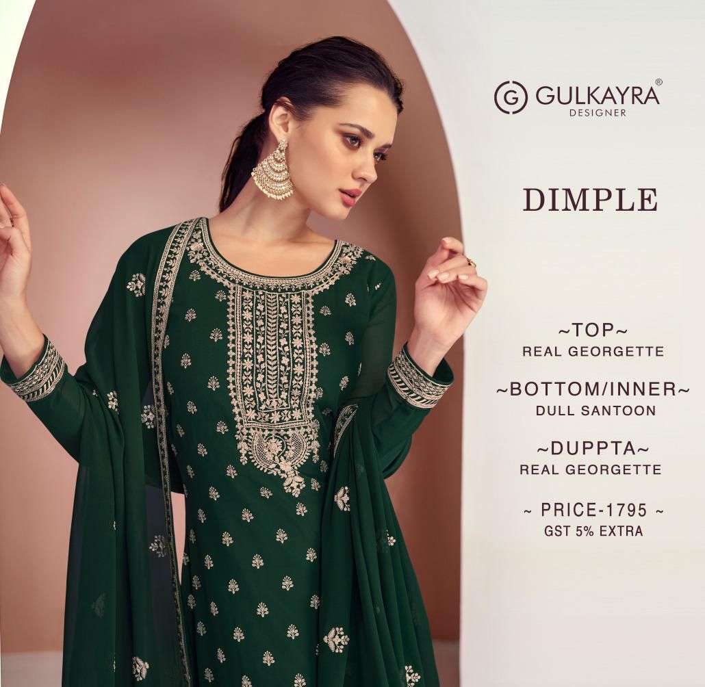 Dimple By Gulkayra Designer 7175 To 7179 Series Beautiful Suits Colorful Stylish Fancy Casual Wear & Ethnic Wear Georgette Dresses At Wholesale Price