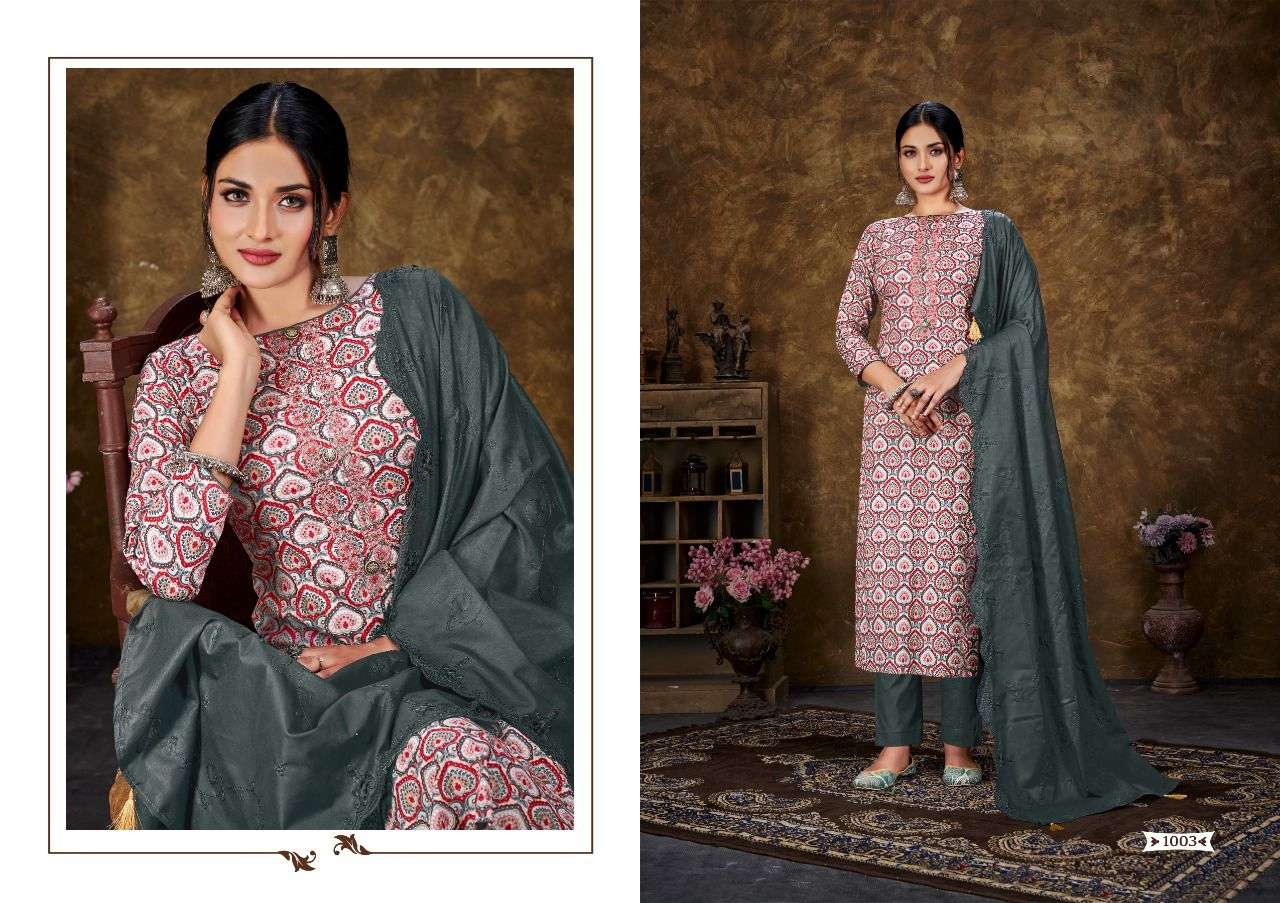 VOGUE BY HERMITAGE 1001 TO 1008 SERIES BEAUTIFUL PAKISTANI SUITS COLORFUL STYLISH FANCY CASUAL WEAR & ETHNIC WEAR PURE COTTON DRESSES AT WHOLESALE PRICE