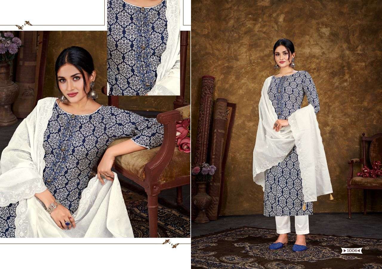 VOGUE BY HERMITAGE 1001 TO 1008 SERIES BEAUTIFUL PAKISTANI SUITS COLORFUL STYLISH FANCY CASUAL WEAR & ETHNIC WEAR PURE COTTON DRESSES AT WHOLESALE PRICE