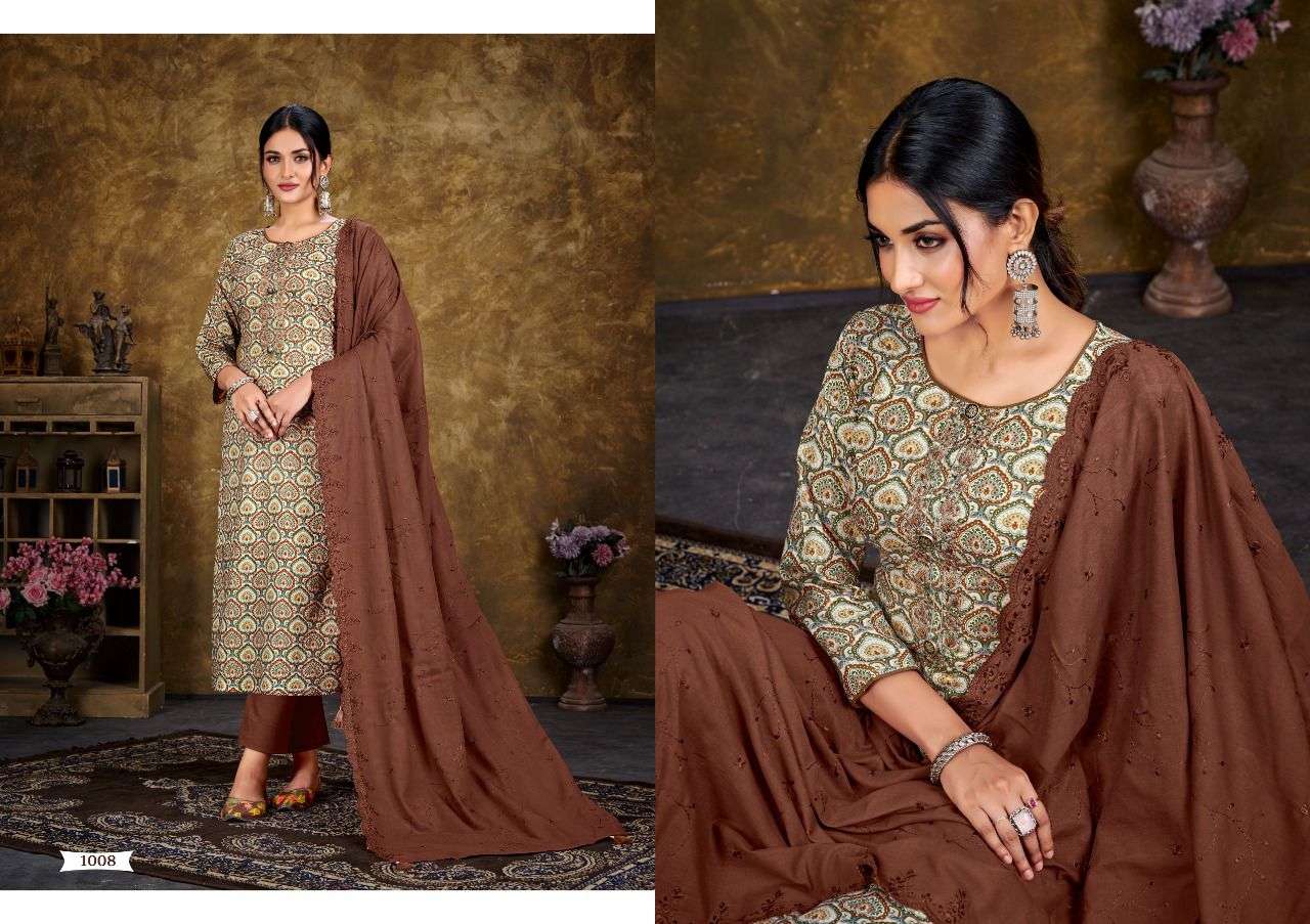 VOGUE BY HERMITAGE 1001 TO 1008 SERIES BEAUTIFUL PAKISTANI SUITS COLORFUL STYLISH FANCY CASUAL WEAR & ETHNIC WEAR PURE COTTON DRESSES AT WHOLESALE PRICE