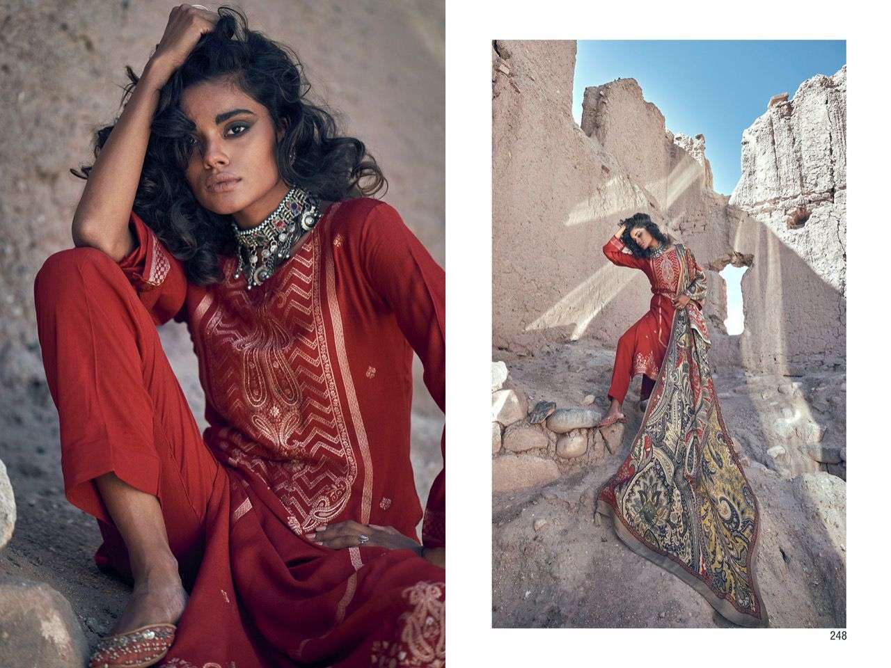 SILK OF INDIA BY AIQA 248 TO 255 SERIES PAKISTANI SUITS BEAUTIFUL FANCY COLORFUL STYLISH PARTY WEAR & OCCASIONAL WEAR PURE PASHMINA DRESSES AT WHOLESALE PRICE