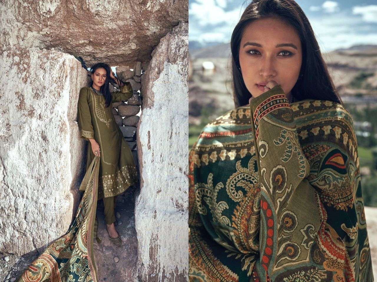 SILK OF INDIA BY AIQA 248 TO 255 SERIES PAKISTANI SUITS BEAUTIFUL FANCY COLORFUL STYLISH PARTY WEAR & OCCASIONAL WEAR PURE PASHMINA DRESSES AT WHOLESALE PRICE