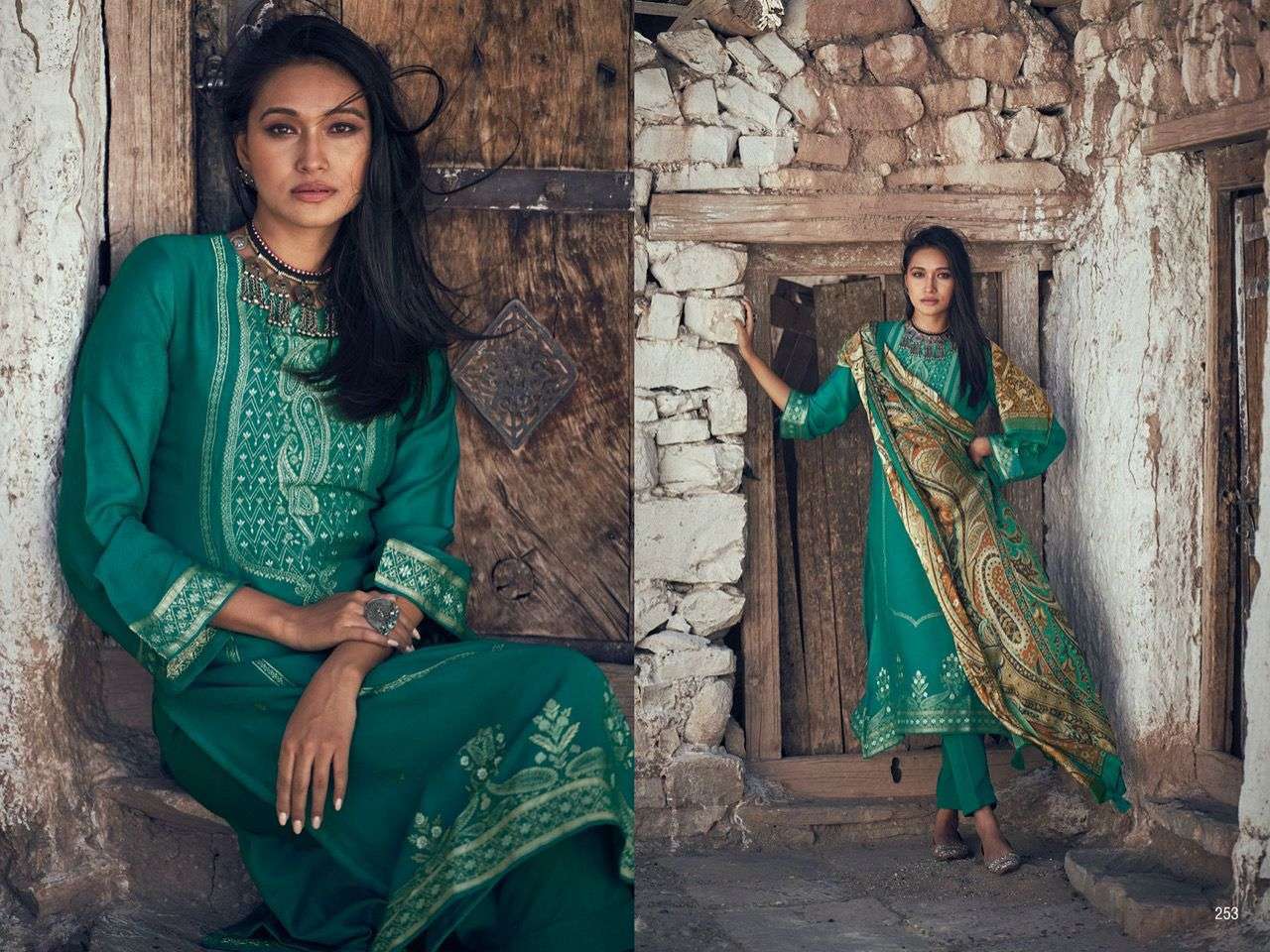 SILK OF INDIA BY AIQA 248 TO 255 SERIES PAKISTANI SUITS BEAUTIFUL FANCY COLORFUL STYLISH PARTY WEAR & OCCASIONAL WEAR PURE PASHMINA DRESSES AT WHOLESALE PRICE