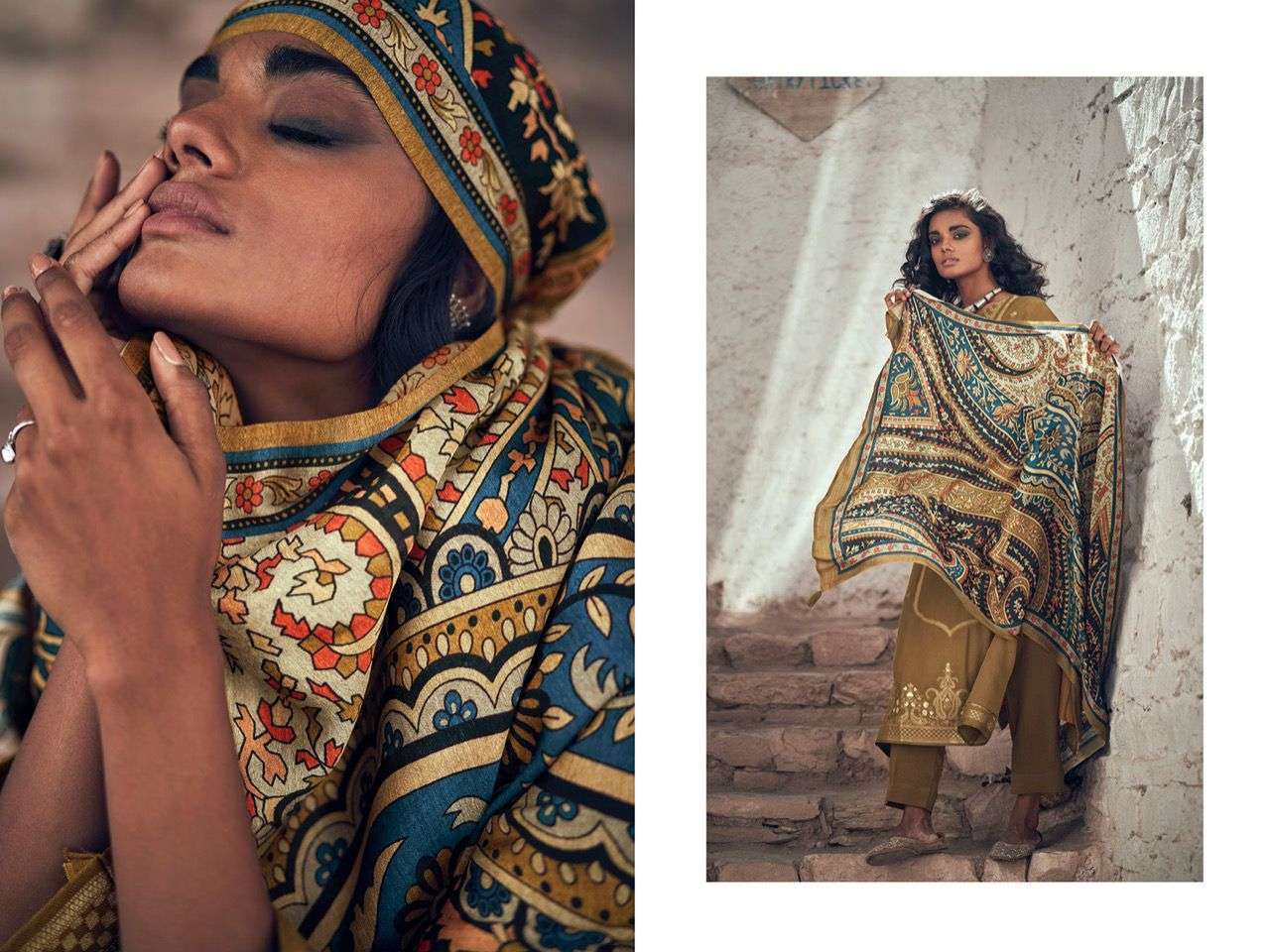 SILK OF INDIA BY AIQA 248 TO 255 SERIES PAKISTANI SUITS BEAUTIFUL FANCY COLORFUL STYLISH PARTY WEAR & OCCASIONAL WEAR PURE PASHMINA DRESSES AT WHOLESALE PRICE