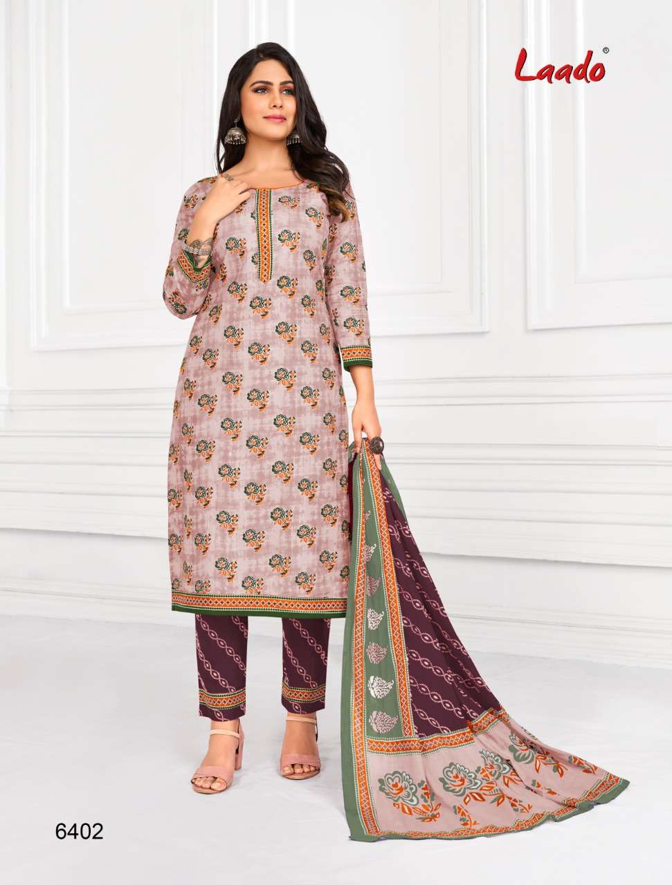 LAADO VOL-64 BY LAADO 6401 TO 6420 SERIES BEAUTIFUL SUITS COLORFUL STYLISH FANCY CASUAL WEAR & ETHNIC WEAR PURE COTTON DRESSES AT WHOLESALE PRICE