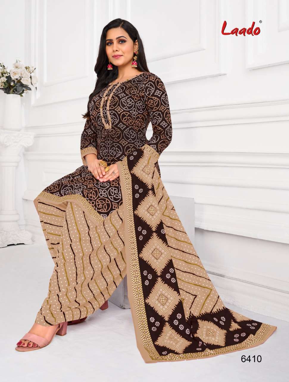LAADO VOL-64 BY LAADO 6401 TO 6420 SERIES BEAUTIFUL SUITS COLORFUL STYLISH FANCY CASUAL WEAR & ETHNIC WEAR PURE COTTON DRESSES AT WHOLESALE PRICE