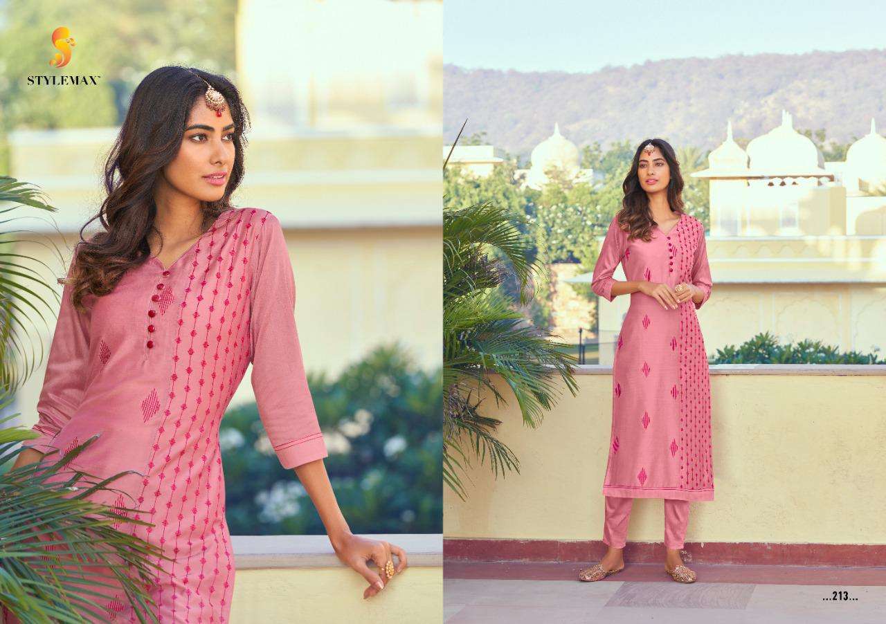 KAIRA VOL-2 BY STYLEMAX 211 TO 221 SERIES DESIGNER STYLISH FANCY COLORFUL BEAUTIFUL PARTY WEAR & ETHNIC WEAR COLLECTION FANCY KURTIS WITH BOTTOM AT WHOLESALE PRICE