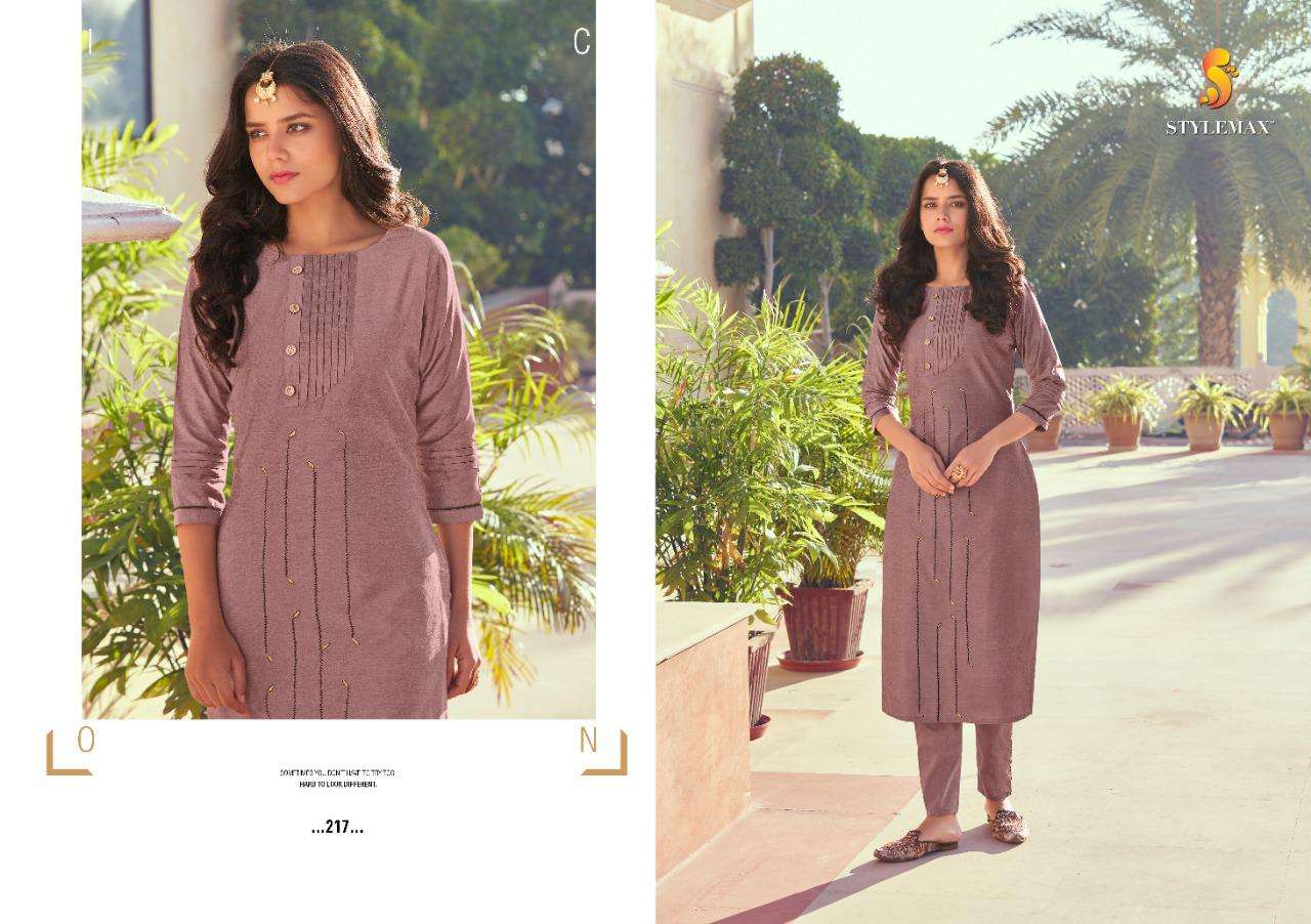 KAIRA VOL-2 BY STYLEMAX 211 TO 221 SERIES DESIGNER STYLISH FANCY COLORFUL BEAUTIFUL PARTY WEAR & ETHNIC WEAR COLLECTION FANCY KURTIS WITH BOTTOM AT WHOLESALE PRICE