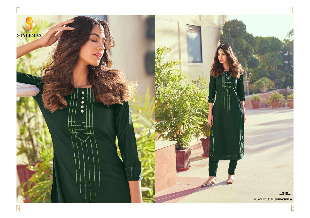 KAIRA VOL-2 BY STYLEMAX 211 TO 221 SERIES DESIGNER STYLISH FANCY COLORFUL BEAUTIFUL PARTY WEAR & ETHNIC WEAR COLLECTION FANCY KURTIS WITH BOTTOM AT WHOLESALE PRICE