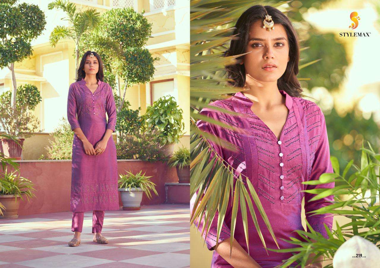 KAIRA VOL-2 BY STYLEMAX 211 TO 221 SERIES DESIGNER STYLISH FANCY COLORFUL BEAUTIFUL PARTY WEAR & ETHNIC WEAR COLLECTION FANCY KURTIS WITH BOTTOM AT WHOLESALE PRICE