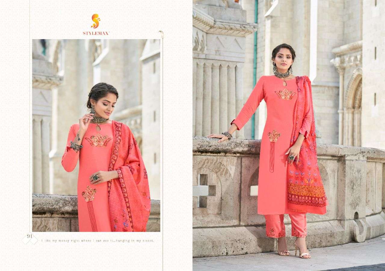 FIZA BY STYLEMAX 91 TO 96 SERIES BEAUTIFUL SUITS COLORFUL STYLISH FANCY CASUAL WEAR & ETHNIC WEAR RAYON DRESSES AT WHOLESALE PRICE
