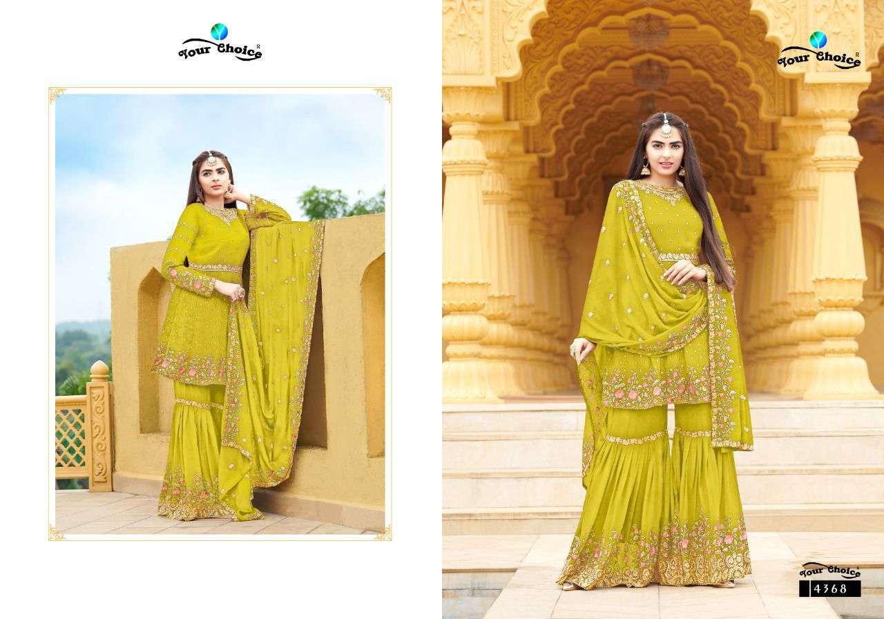 Zaraa Vol-12 By Your Choice 4367 To 4372 Series Beautiful Sharara Suits Stylish Fancy Colorful Casual Wear & Ethnic Wear Georgette Embroidery Dresses At Wholesale Price