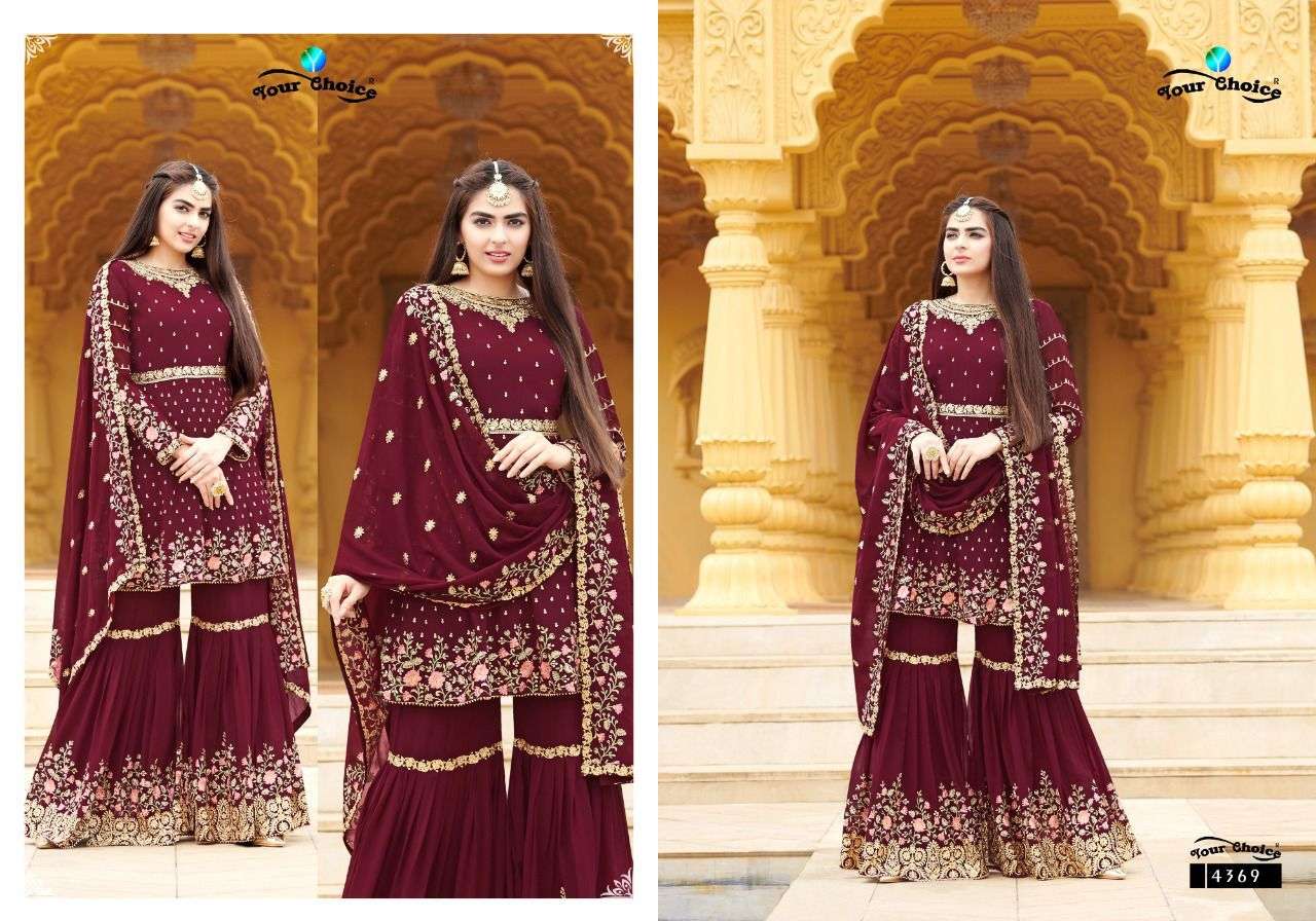 Zaraa Vol-12 By Your Choice 4367 To 4372 Series Beautiful Sharara Suits Stylish Fancy Colorful Casual Wear & Ethnic Wear Georgette Embroidery Dresses At Wholesale Price
