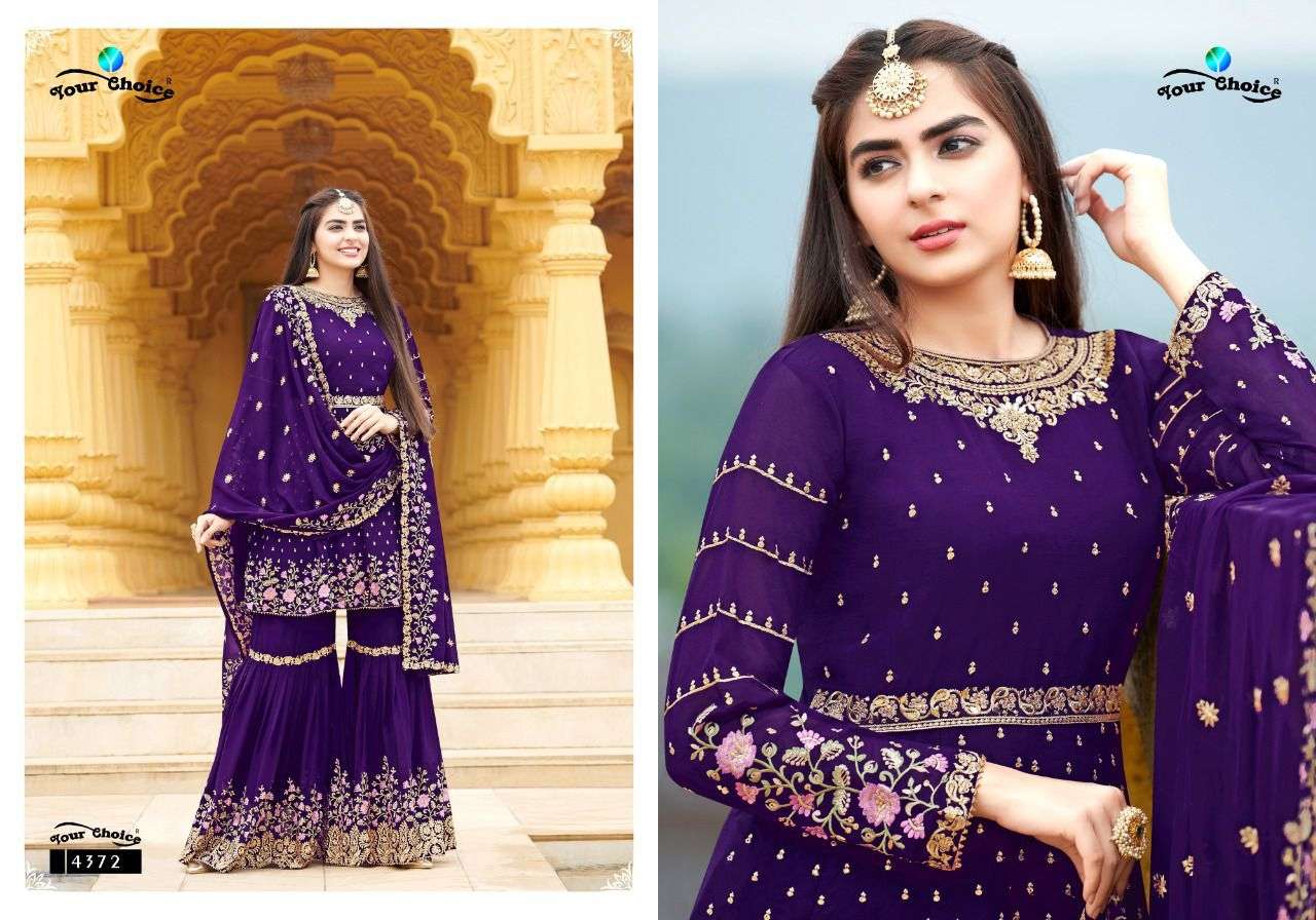 Zaraa Vol-12 By Your Choice 4367 To 4372 Series Beautiful Sharara Suits Stylish Fancy Colorful Casual Wear & Ethnic Wear Georgette Embroidery Dresses At Wholesale Price