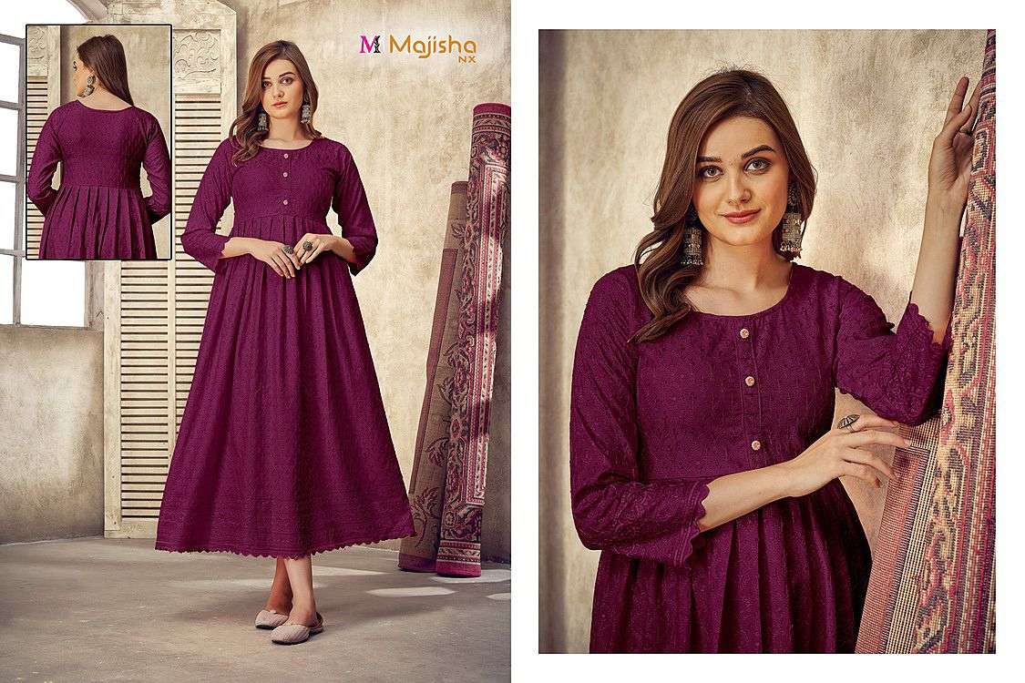 COLLEGE GIRL BY MAJISHA NX 01 TO 15 SERIES BEAUTIFUL STYLISH FANCY COLORFUL CASUAL WEAR & ETHNIC WEAR HEAVY RAYON GOWNS AT WHOLESALE PRICE