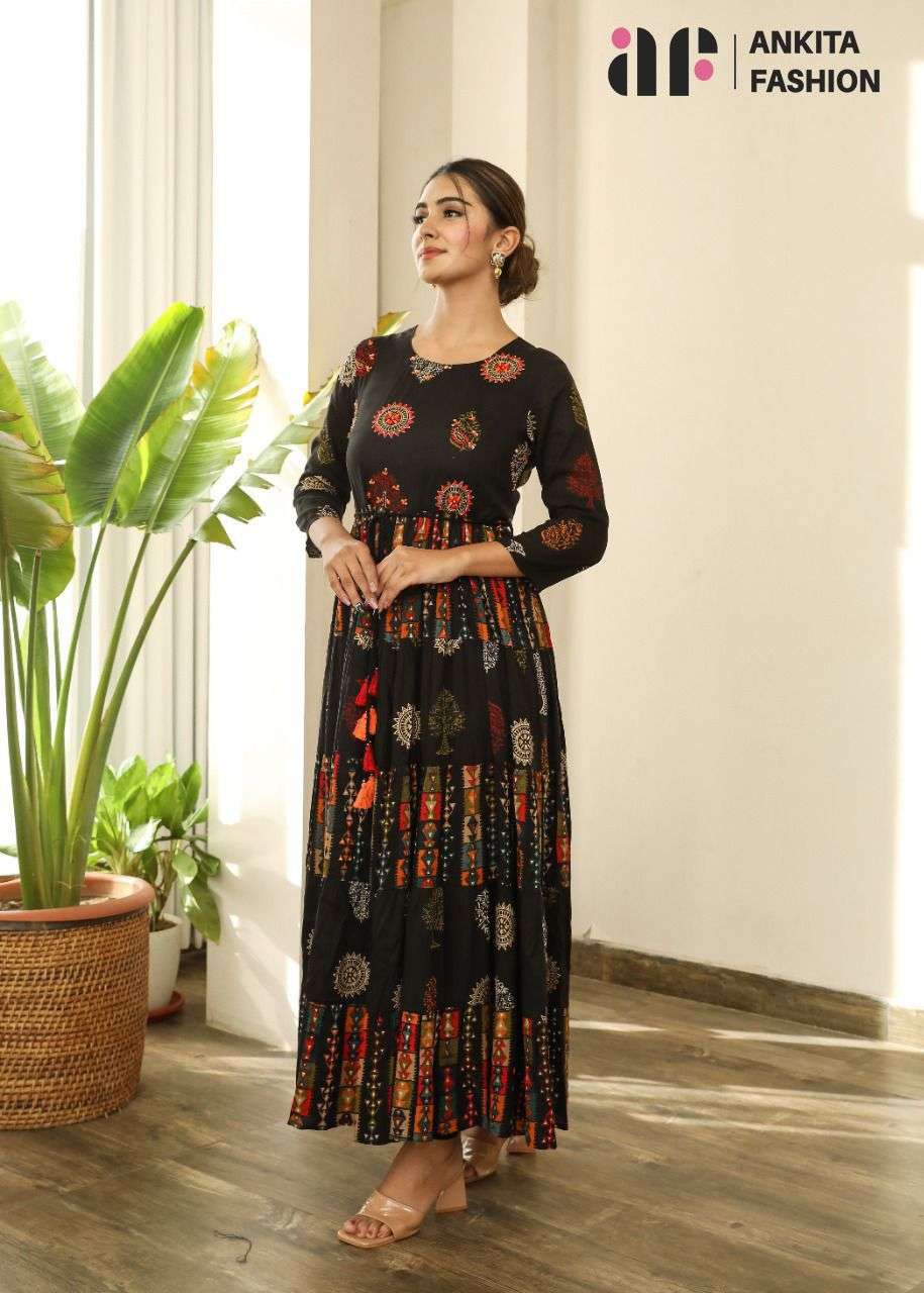 FAIRY TALES BY ANKITA FASHION 01 TO 04 SERIES DESIGNER STYLISH FANCY COLORFUL BEAUTIFUL PARTY WEAR & ETHNIC WEAR COLLECTION PURE COTTON GOWN AT WHOLESALE PRICE