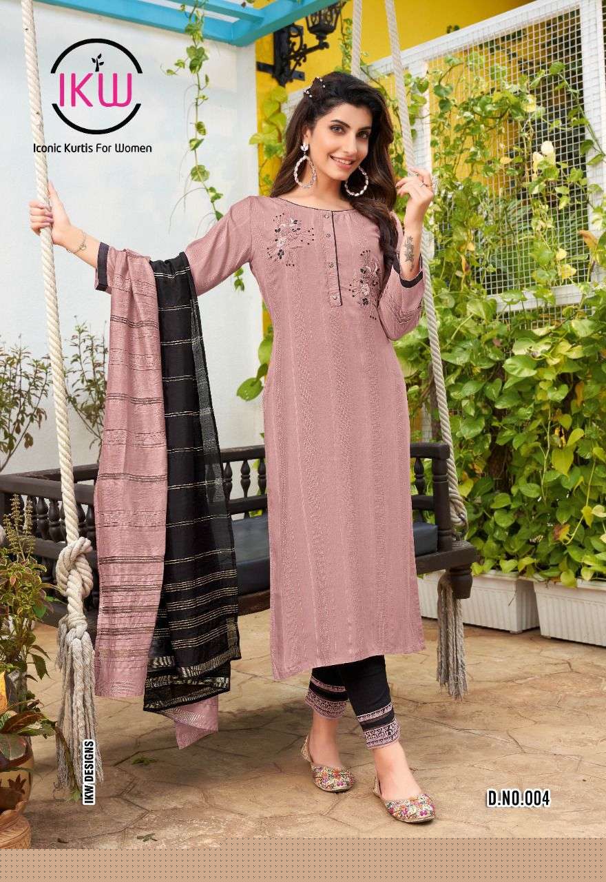 HAZEL BY IKW 001 TO 008 SERIES BEAUTIFUL SUITS COLORFUL STYLISH FANCY CASUAL WEAR & ETHNIC WEAR VISCOSE DRESSES AT WHOLESALE PRICE