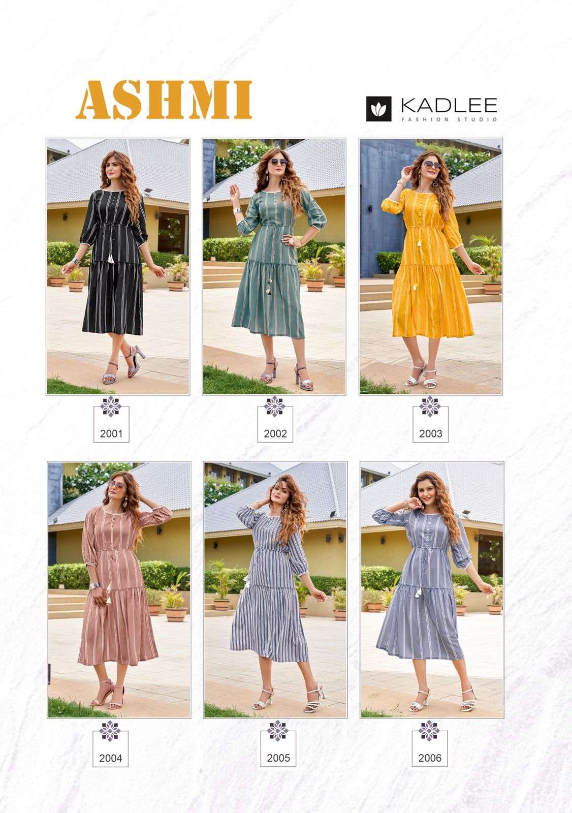 ASHMI BY KADLEE 2001 TO 2006 SERIES DESIGNER STYLISH FANCY COLORFUL BEAUTIFUL PARTY WEAR & ETHNIC WEAR COLLECTION RAYON PRINT KURTIS AT WHOLESALE PRICE
