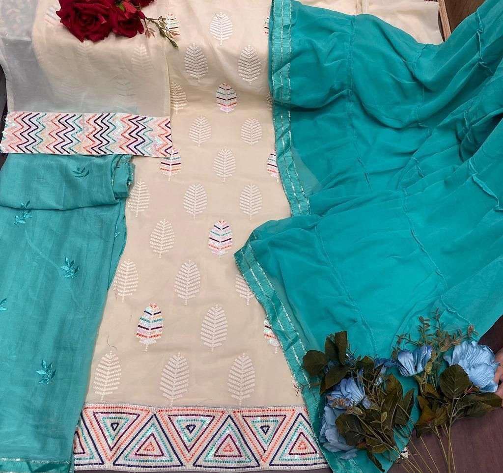 MISHAAL 8024 COLOURS BY MISHAAL FABS 8024-A TO 8024-D SERIES BEAUTIFUL PAKISTANI SUITS STYLISH COLORFUL FANCY CASUAL WEAR & ETHNIC WEAR HEAVY GEORGETTE EMBROIDERED DRESSES AT WHOLESALE PRICE