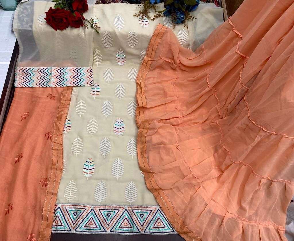MISHAAL 8024 COLOURS BY MISHAAL FABS 8024-A TO 8024-D SERIES BEAUTIFUL PAKISTANI SUITS STYLISH COLORFUL FANCY CASUAL WEAR & ETHNIC WEAR HEAVY GEORGETTE EMBROIDERED DRESSES AT WHOLESALE PRICE