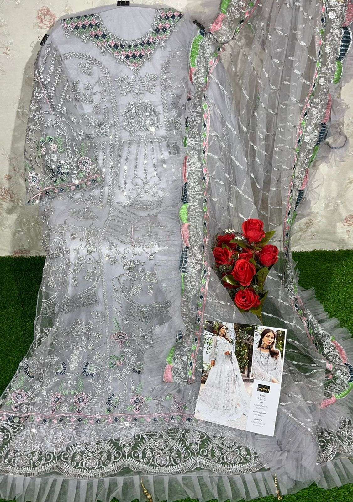 EMAAN ADEEL SPECIAL BY RAWAYAT 1127-A TO 1127-D SERIES PAKISTANI SUITS BEAUTIFUL FANCY COLORFUL STYLISH PARTY WEAR & OCCASIONAL WEAR NET EMBROIDERY DRESSES AT WHOLESALE PRICE