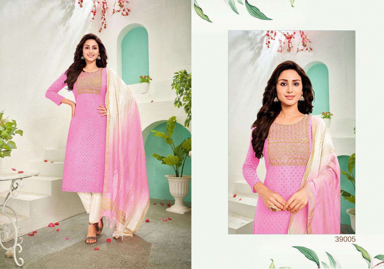 POPCORN VOL-2 BY ARTIO 39001 TO 39006 SERIES SUITS BEAUTIFUL FANCY COLORFUL STYLISH PARTY WEAR & OCCASIONAL WEAR RAYON WITH WORK DRESSES AT WHOLESALE PRICE