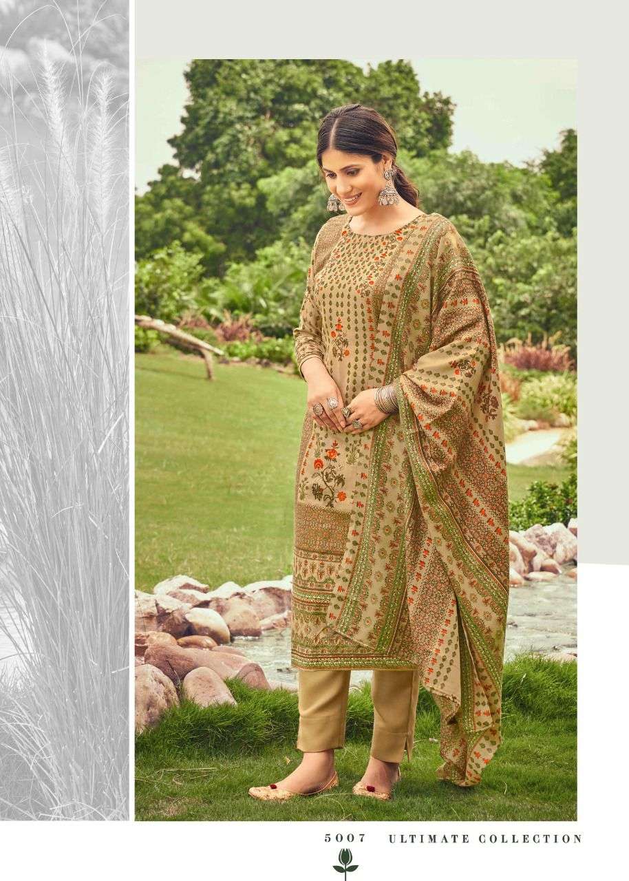 KASHMIR KI KALI VOL-5 BY RADHA FABS 5001 TO 5010 SERIES SUITS BEAUTIFUL FANCY COLORFUL STYLISH PARTY WEAR & OCCASIONAL WEAR PURE PASHMINA DRESSES AT WHOLESALE PRICE