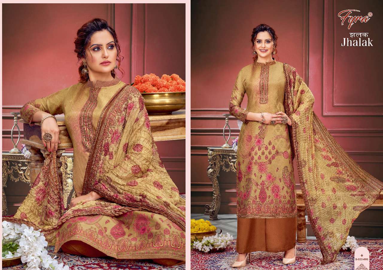 JHALAK BY FYRA 932-001 TO 932-008 SERIES BEAUTIFUL SUITS COLORFUL STYLISH FANCY CASUAL WEAR & ETHNIC WEAR PURE MUSLIN DIGITAL PRINT DRESSES AT WHOLESALE PRICE