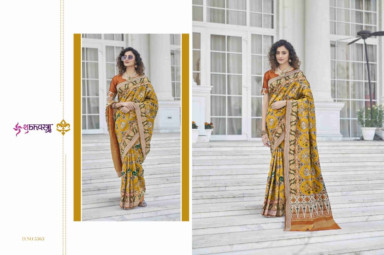 PATOLA VOL-7 BY SHUBHKALA 5361 TO 5364 SERIES INDIAN TRADITIONAL WEAR COLLECTION BEAUTIFUL STYLISH FANCY COLORFUL PARTY WEAR & OCCASIONAL WEAR PATOAL SILK SAREES AT WHOLESALE PRICE